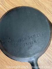 MaxSold Auction: Six Cast Iron Skillets, Various Sizes and Origins - Leeds And The Thousand Islands (Ontario, Canada) PARTNER MANAGED Downsizing Online Auction - Main Street