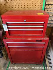 MaxSold Auction: Waterloo Red Metal Tool Chest with Rolling Cabinet - Leeds And The Thousand Islands (Ontario, Canada) PARTNER MANAGED Downsizing Online Auction - Main Street