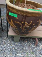 MaxSold Auction: Large Glazed Ceramic Planter with Fish Motif - Central Saanich (British Columbia, Canada) PARTNER MANAGED Moving Online Auction - Polo Park Crescent