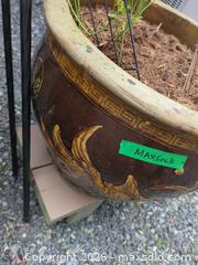 MaxSold Auction: Large Glazed Ceramic Planter with Fish Motif - Central Saanich (British Columbia, Canada) PARTNER MANAGED Moving Online Auction - Polo Park Crescent