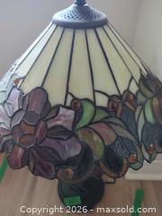 MaxSold Auction: Tiffany Stained Glass Table Lamp with Pull Chain - Central Saanich (British Columbia, Canada) PARTNER MANAGED Moving Online Auction - Polo Park Crescent