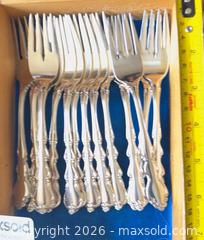 MaxSold Auction: International Silver Kingsley Sterling Salad/Dessert Forks, Set of 14 - Saanich (British Columbia, Canada) PARTNER MANAGED Moving Online Auction - Maplewood (CONDO)
