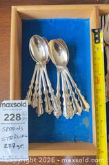 MaxSold Auction: International Silver Sterling Teaspoons, Ornate Scroll Floral — 8 pcs - Saanich (British Columbia, Canada) PARTNER MANAGED Moving Online Auction - Maplewood (CONDO)