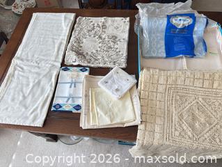MaxSold Auction: Lot of Vintage Hand-Embroidered Linen & Cotton Pieces (Tablecloths) - Saanich (British Columbia, Canada) PARTNER MANAGED Moving Online Auction - Maplewood (CONDO)