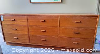 MaxSold Auction: Mid-Century Modern Danish Teak 9-Drawer Dresser (Veneer) - Saanich (British Columbia, Canada) PARTNER MANAGED Moving Online Auction - Maplewood (CONDO)