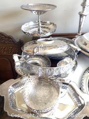 MaxSold Auction: Victorian Ornate EP (2 Silver-Plated items)  Serving Ware Set, Assorted Pieces.  - Saanich (British Columbia, Canada) PARTNER MANAGED Moving Online Auction - Maplewood (CONDO)