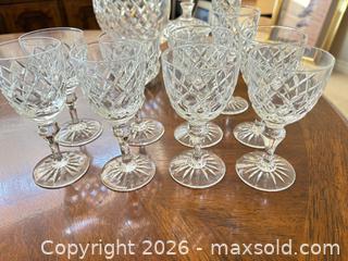 MaxSold Auction: Cut Crystal Stemware Set with Pitcher  - Saanich (British Columbia, Canada) PARTNER MANAGED Moving Online Auction - Cordova Bay Road (CONDO)