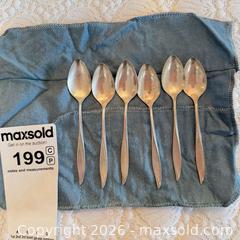 MaxSold Auction: Heirloom Sterling Teaspoon Set of 6 — Sterling Silver - Saanich (British Columbia, Canada) PARTNER MANAGED Moving Online Auction - Cordova Bay Road (CONDO)