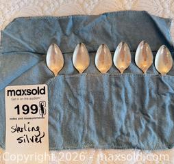 MaxSold Auction: Heirloom Sterling Teaspoon Set of 6 — Sterling Silver - Saanich (British Columbia, Canada) PARTNER MANAGED Moving Online Auction - Cordova Bay Road (CONDO)