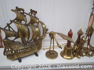 MaxSold Auction: Mixed Brass Decorative Figurines and Bells, Mid-Century Lot - Saanich (British Columbia, Canada) PARTNER MANAGED Moving Online Auction - Cordova Bay Road (CONDO)