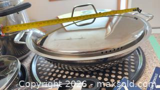 MaxSold Auction: Mixed Stainless Steel Cookware Set with Glass Lids & Accessories - Saanich (British Columbia, Canada) PARTNER MANAGED Moving Online Auction - Cordova Bay Road (CONDO)