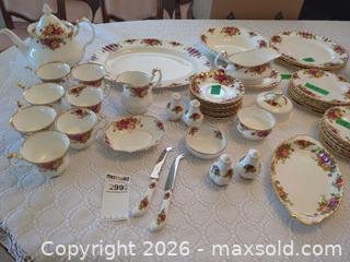 MaxSold Auction: Royal Albert Old Country Roses Bone China Tea & Dinner Set - Saanich (British Columbia, Canada) PARTNER MANAGED Moving Online Auction - Cordova Bay Road (CONDO)