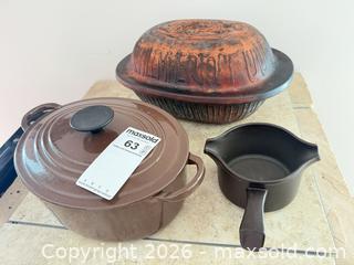 MaxSold Auction: Enameled Cast Iron Le Creuset Dutch Oven with Ceramic Lidded Dishes - Sooke (British Columbia, Canada) PARTNER MANAGED Moving Online Auction - Firwood Place