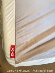 MaxSold Auction: Endy Queen Mattress with Foundation and Grey Fabric Covered Bed Frame and Mattress cover.  - Sooke (British Columbia, Canada) PARTNER MANAGED Moving Online Auction - Firwood Place