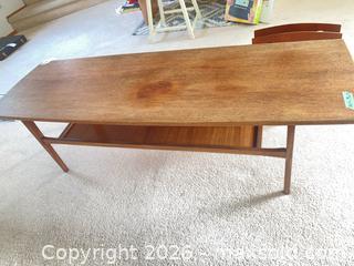 MaxSold Auction: Mid-Century Modern Solid Wood Coffee Table 58.5”x 19” x 17” Made in Canada. - Sooke (British Columbia, Canada) PARTNER MANAGED Moving Online Auction - Firwood Place