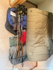 MaxSold Auction: Outdoor Gear Lot: Thick Sleeping Bag, Tofino 4 Man Tent,Backpack, Trekking Poles and more. - Sooke (British Columbia, Canada) PARTNER MANAGED Moving Online Auction - Firwood Place
