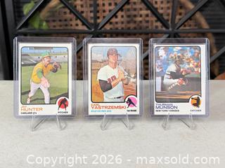 MaxSold Auction: 1970s Baseball Card Lot: Hunter, Yastrzemski, Munson - Hayward (California, USA) SELLER MANAGED Reseller Online Auction - Oakhill Way