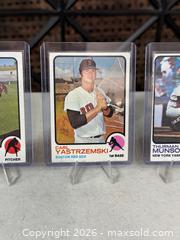 MaxSold Auction: 1970s Baseball Card Lot: Hunter, Yastrzemski, Munson - Hayward (California, USA) SELLER MANAGED Reseller Online Auction - Oakhill Way