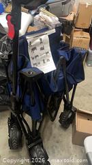 MaxSold Auction: Blue Folding Wagon Utility Cart with All-Terrain Wheels - Upper Marlboro (Maryland, USA) SELLER MANAGED Estate Sale Online Auction - Fox Bow Drive