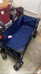 MaxSold Auction: Blue Folding Wagon Utility Cart with All-Terrain Wheels - Upper Marlboro (Maryland, USA) SELLER MANAGED Estate Sale Online Auction - Fox Bow Drive