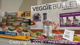 MaxSold Auction: NutriBullet Veggie Bullet Spiralizer + Snapware 32-Piece Container Set - Upper Marlboro (Maryland, USA) SELLER MANAGED Estate Sale Online Auction - Fox Bow Drive