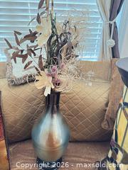 MaxSold Auction: Tiffany-Style Stained Glass Column Lamp & Tall Metal Vase with Flowers - Upper Marlboro (Maryland, USA) SELLER MANAGED Estate Sale Online Auction - Fox Bow Drive