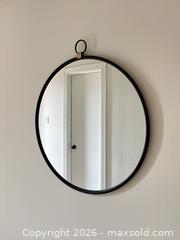 MaxSold Auction: Large Round Black Wall Mirror with Gold/Brass Accent Frame - Ottawa (Ontario, Canada) SELLER MANAGED Moving Online Auction - Latour Crescent