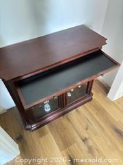 MaxSold Auction: Mahogany Cherry Wood Wine & Liquor Cabinet with Glass Doors - Ottawa (Ontario, Canada) SELLER MANAGED Moving Online Auction - Latour Crescent
