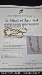 MaxSold Auction: 18K Yellow Gold Diamond Necklace, 18 in Length, 27.3 grams Comes with Certificate of Appraisal - Toronto (Ontario, Canada) PARTNER MANAGED Estate Sale Online Auction - Yorkville Avenue (CONDO) PART 2