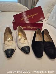 MaxSold Auction: 2 Pairs of Salvatore Ferragamo Women's Shoes - Pumps & Loafers Lot Size US 8 B - Toronto (Ontario, Canada) PARTNER MANAGED Estate Sale Online Auction - Yorkville Avenue (CONDO) PART 2