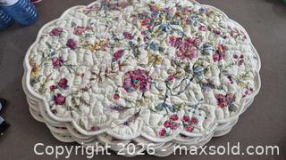 MaxSold Auction: April Cornell Round Scalloped Floral Cotton Placemats, Set of 12 - Toronto (Ontario, Canada) PARTNER MANAGED Estate Sale Online Auction - Yorkville Avenue (CONDO) PART 2
