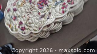 MaxSold Auction: April Cornell Round Scalloped Floral Cotton Placemats, Set of 12 - Toronto (Ontario, Canada) PARTNER MANAGED Estate Sale Online Auction - Yorkville Avenue (CONDO) PART 2