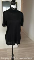 MaxSold Auction: Armani Collezioni Black Mock Neck Short Sleeve Top, Size 10 - Toronto (Ontario, Canada) PARTNER MANAGED Estate Sale Online Auction - Yorkville Avenue (CONDO) PART 2