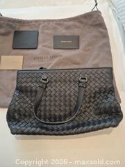 MaxSold Auction: Bottega Veneta Black Intrecciato Small Accordion Tote With Certificate of Authenticity - Toronto (Ontario, Canada) PARTNER MANAGED Estate Sale Online Auction - Yorkville Avenue (CONDO) PART 2