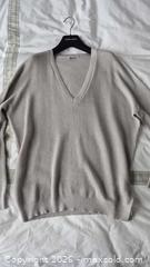 MaxSold Auction: Brunello Cucinelli Beige Linen Blend V-Neck Sweater, Size L - Toronto (Ontario, Canada) PARTNER MANAGED Estate Sale Online Auction - Yorkville Avenue (CONDO) PART 2