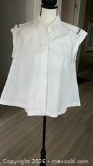 MaxSold Auction: Brunello Cucinelli Monili Trim Sleeveless Camp Shirt White Button-Up Blouse, Size L, With Certificate of Authenticity - Toronto (Ontario, Canada) PARTNER MANAGED Estate Sale Online Auction - Yorkville Avenue (CONDO) PART 2