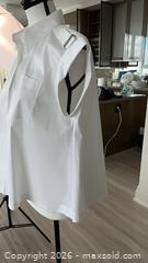MaxSold Auction: Brunello Cucinelli Monili Trim Sleeveless Camp Shirt White Button-Up Blouse, Size L, With Certificate of Authenticity - Toronto (Ontario, Canada) PARTNER MANAGED Estate Sale Online Auction - Yorkville Avenue (CONDO) PART 2