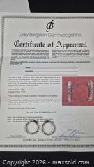 MaxSold Auction: Custom Made 18K White Gold and Diamonds Hoop Earrings, 4.50 ct, 25 mm with Certificate of Appraisal - Toronto (Ontario, Canada) PARTNER MANAGED Estate Sale Online Auction - Yorkville Avenue (CONDO) PART 2