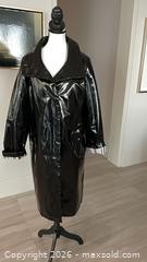 MaxSold Auction: Jane Post L Black Vinyl Raincoat with Multicolor Striped Lining - Toronto (Ontario, Canada) PARTNER MANAGED Estate Sale Online Auction - Yorkville Avenue (CONDO) PART 2