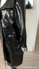 MaxSold Auction: Jane Post L Black Vinyl Raincoat with Multicolor Striped Lining - Toronto (Ontario, Canada) PARTNER MANAGED Estate Sale Online Auction - Yorkville Avenue (CONDO) PART 2