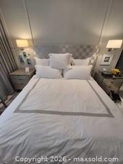 MaxSold Auction: King Cotton Duvet Cover Set with Shams & Inserts, White/Gray - Toronto (Ontario, Canada) PARTNER MANAGED Estate Sale Online Auction - Yorkville Avenue (CONDO) PART 2