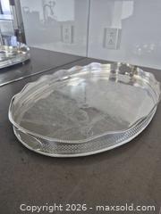 MaxSold Auction: Large Silver-Plated Oval Serving Tray w/ Gallery Edge & Cutout Handles - Toronto (Ontario, Canada) PARTNER MANAGED Estate Sale Online Auction - Yorkville Avenue (CONDO) PART 2
