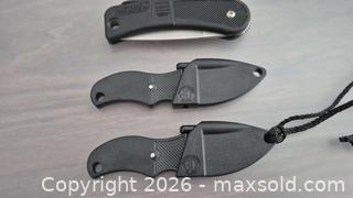MaxSold Auction: Lot of 3 Utility Blackie Collins Stainless Steel Knives with Sheaths - Toronto (Ontario, Canada) PARTNER MANAGED Estate Sale Online Auction - Yorkville Avenue (CONDO) PART 2
