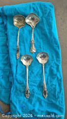 MaxSold Auction: Lot of 4 Antique Sterling Silver Floral Serving Spoons by Towle & Others - Toronto (Ontario, Canada) PARTNER MANAGED Estate Sale Online Auction - Yorkville Avenue (CONDO) PART 2