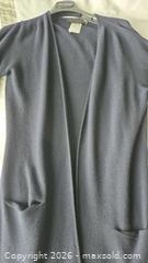 MaxSold Auction: Marina Rinaldi Navy Longline Cashmere Cardigan, Size S - Toronto (Ontario, Canada) PARTNER MANAGED Estate Sale Online Auction - Yorkville Avenue (CONDO) PART 2