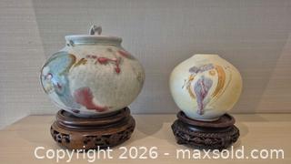 MaxSold Auction: Pair of Hand-Painted Porcelain Vases by Kayo O'Young - Toronto (Ontario, Canada) PARTNER MANAGED Estate Sale Online Auction - Yorkville Avenue (CONDO) PART 2