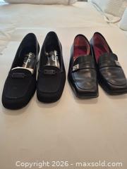 MaxSold Auction: Pair of Salvatore Ferragamo Women's Black Leather & Fabric Loafers US 8 - Toronto (Ontario, Canada) PARTNER MANAGED Estate Sale Online Auction - Yorkville Avenue (CONDO) PART 2