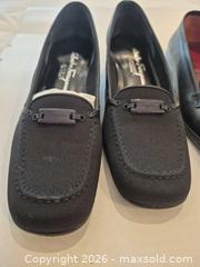 MaxSold Auction: Pair of Salvatore Ferragamo Women's Black Leather & Fabric Loafers US 8 - Toronto (Ontario, Canada) PARTNER MANAGED Estate Sale Online Auction - Yorkville Avenue (CONDO) PART 2