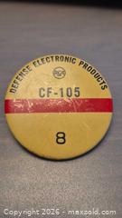 MaxSold Auction: Rare Vintage Avro Arrow Top Secret Access Badge - RCA CF-105 Button / Pinback (Yellow/Red/Black) - Toronto (Ontario, Canada) PARTNER MANAGED Estate Sale Online Auction - Yorkville Avenue (CONDO) PART 2