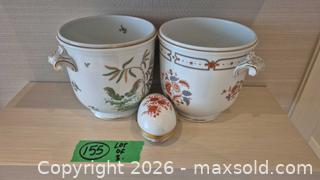 MaxSold Auction: Richard Ginori & Porcelaine de Paris Porcelain Cachepots & Trinket Box - Toronto (Ontario, Canada) PARTNER MANAGED Estate Sale Online Auction - Yorkville Avenue (CONDO) PART 2